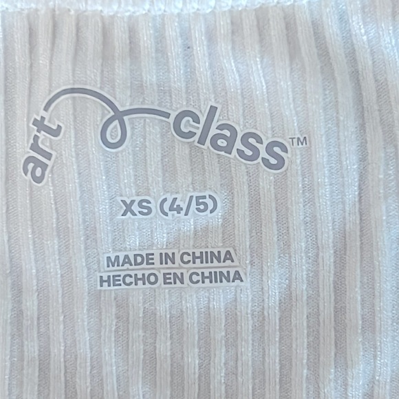 ART CLASS White Ribbed Top - Picture 3 of 3